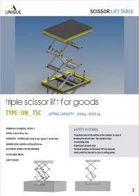 Triple Scissor Lifts For Goods